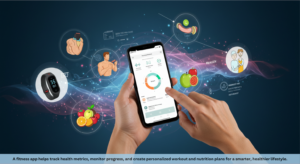 A fitness app helps track health metrics, monitor progress, and create personalized workout and nutrition plans for a smarter, healthier lifestyle