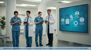 Healthcare app development enhances patient care by enabling seamless collaboration, digital consultations, and AI-driven diagnostics for timely medical support