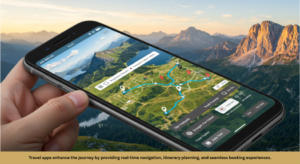 Travel apps enhance the journey by providing real-time navigation, itinerary planning, and seamless booking experiences.